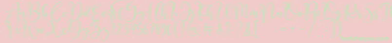 Adsila Font – Green Fonts on Pink Background