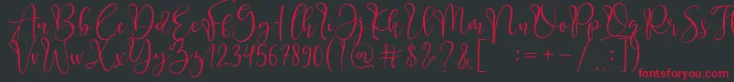 Adsila Font – Red Fonts on Black Background