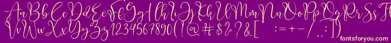 Adsila Font – Yellow Fonts on Purple Background