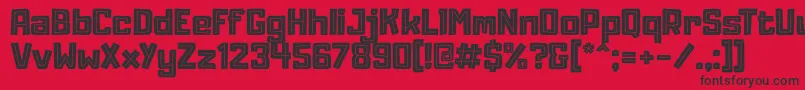 Adumu Inline Font – Black Fonts on Red Background