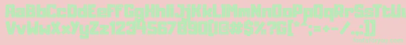 Adumu Inline Font – Green Fonts on Pink Background