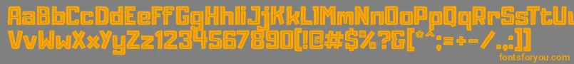 Adumu Inline Font – Orange Fonts on Gray Background