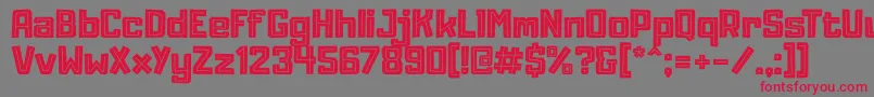 Adumu Inline Font – Red Fonts on Gray Background