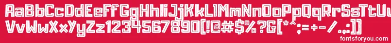 Adumu Inline Font – White Fonts on Red Background