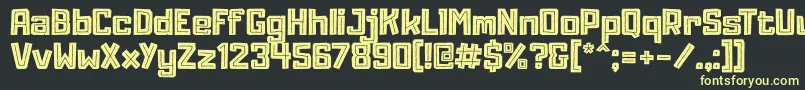 Adumu Inline Font – Yellow Fonts on Black Background