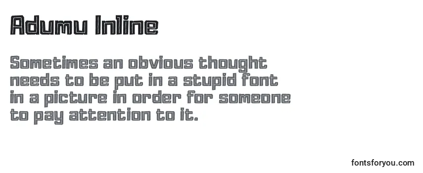 Adumu Inline Font