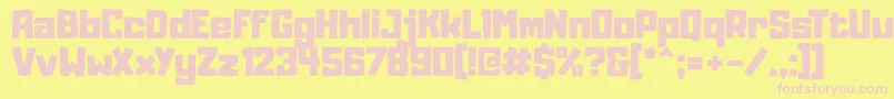 Adumu Font – Pink Fonts on Yellow Background