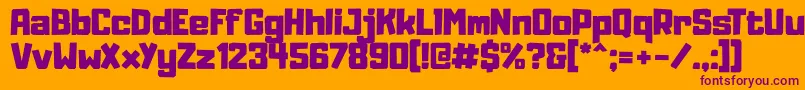 Шрифт Adumu – фиолетовые шрифты на оранжевом фоне