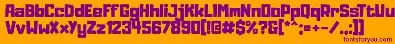 Adumu Font – Purple Fonts on Orange Background