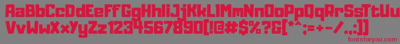 Adumu Font – Red Fonts on Gray Background