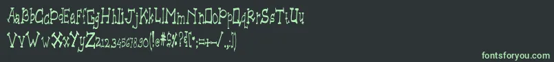 Advance-fontti – vihreät fontit mustalla taustalla