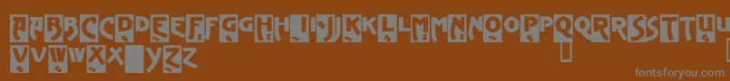 fuente ADVEGD   – Fuentes Grises Sobre Fondo Marrón