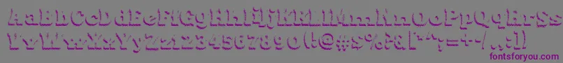 MaxxiDotsShadows Font – Purple Fonts on Gray Background