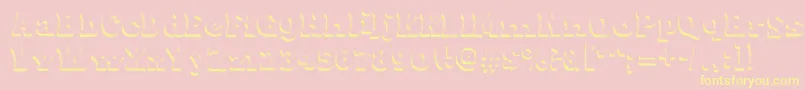 MaxxiDotsShadows Font – Yellow Fonts on Pink Background