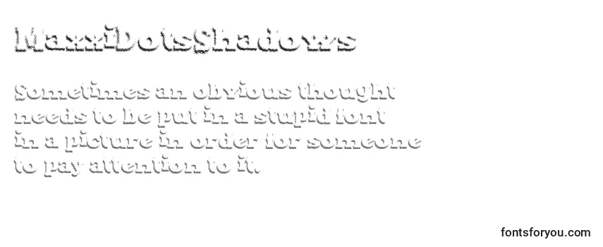 Review of the MaxxiDotsShadows Font