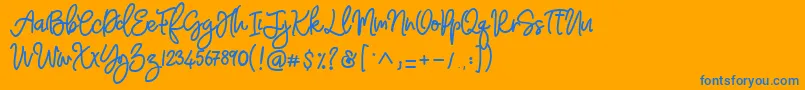 Adventure Dreamer Font – Blue Fonts on Orange Background