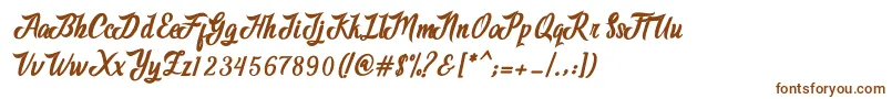 Шрифт Adventure Script – коричневые шрифты на белом фоне