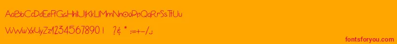 Adventures  Overlanders Font – Red Fonts on Orange Background