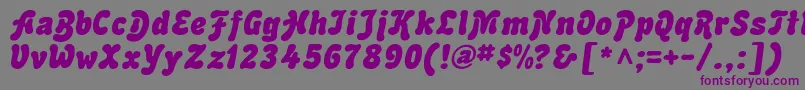 Advert Italic Font – Purple Fonts on Gray Background