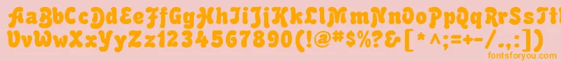 Advert Regular Font – Orange Fonts on Pink Background