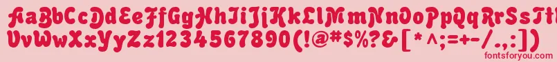 Advert Regular Font – Red Fonts on Pink Background