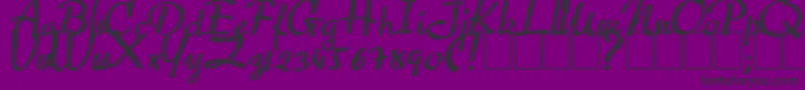 Advert Font – Black Fonts on Purple Background