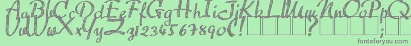 Weitere Informationen zur Advert-Schriftart Advert-Schriftart – Graue Schriften auf grünem Hintergrund