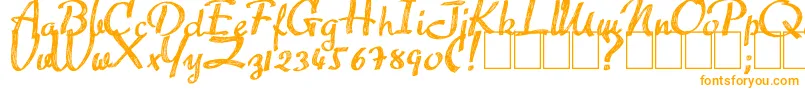 Weitere Informationen zur Advert-Schriftart Advert-Schriftart – Orangefarbene Schriften