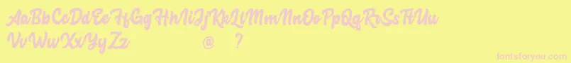Advocate personal use Font – Pink Fonts on Yellow Background