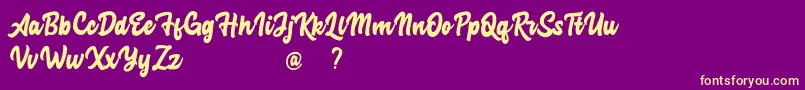 Advocate personal use Font – Yellow Fonts on Purple Background