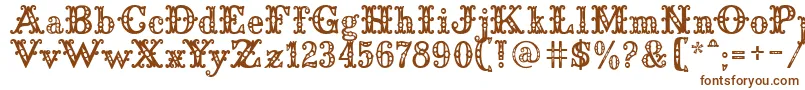 SaddleryFill Font – Brown Fonts on White Background