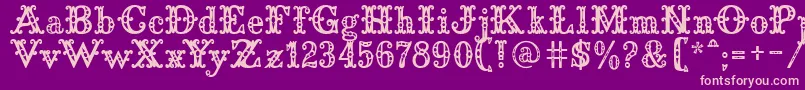 SaddleryFill Font – Pink Fonts on Purple Background