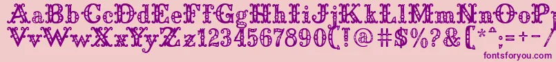 SaddleryFill Font – Purple Fonts on Pink Background