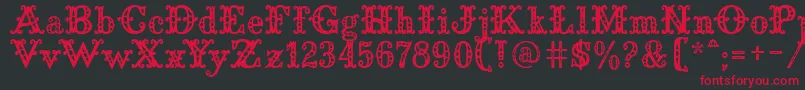 SaddleryFill Font – Red Fonts on Black Background