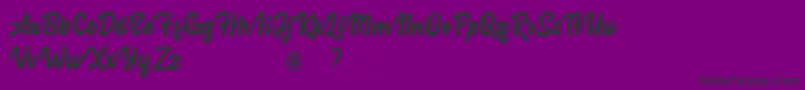 Advocate personal use-Schriftart – Schwarze Schriften auf violettem Hintergrund