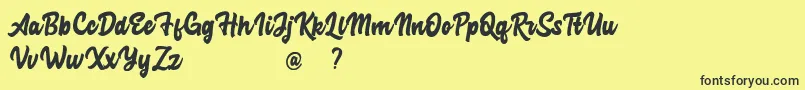 Advocate personal use Font – Black Fonts on Yellow Background