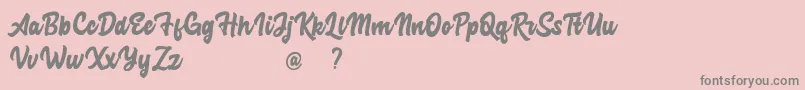 Advocate personal use Font – Gray Fonts on Pink Background