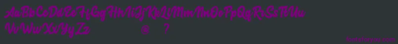 Шрифт Advocate personal use – фиолетовые шрифты на чёрном фоне