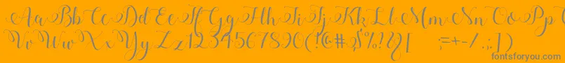 Adyana Font – Gray Fonts on Orange Background