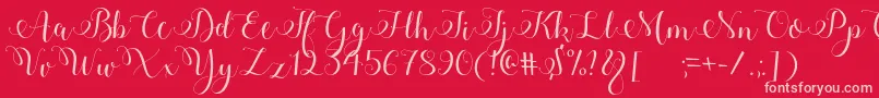 Adyana Font – Pink Fonts on Red Background