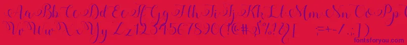 Adyana Font – Purple Fonts on Red Background