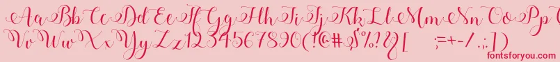Adyana Font – Red Fonts on Pink Background