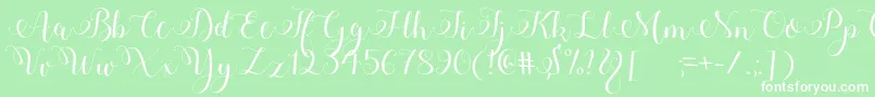 Adyana Font – White Fonts on Green Background