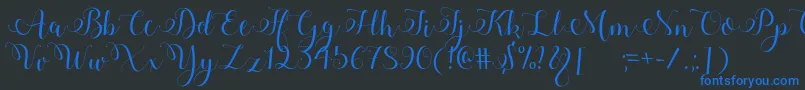 Adyana Font – Blue Fonts on Black Background