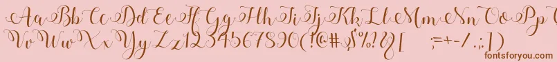 Adyana Font – Brown Fonts on Pink Background
