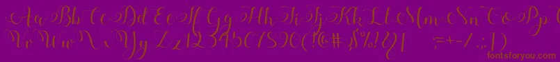 Adyana Font – Brown Fonts on Purple Background