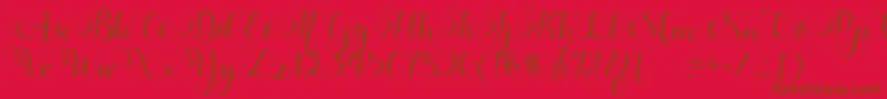 Adyana Font – Brown Fonts on Red Background
