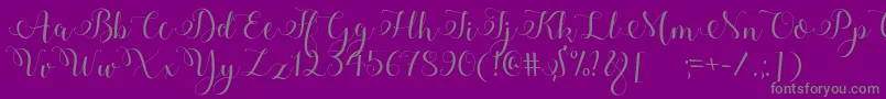 Adyana Font – Gray Fonts on Purple Background