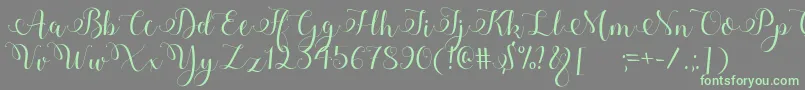 Adyana Font – Green Fonts on Gray Background