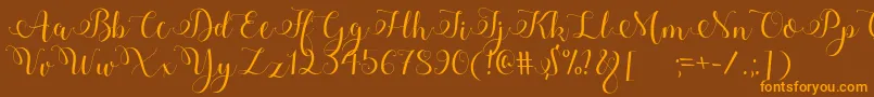 Adyana Font – Orange Fonts on Brown Background